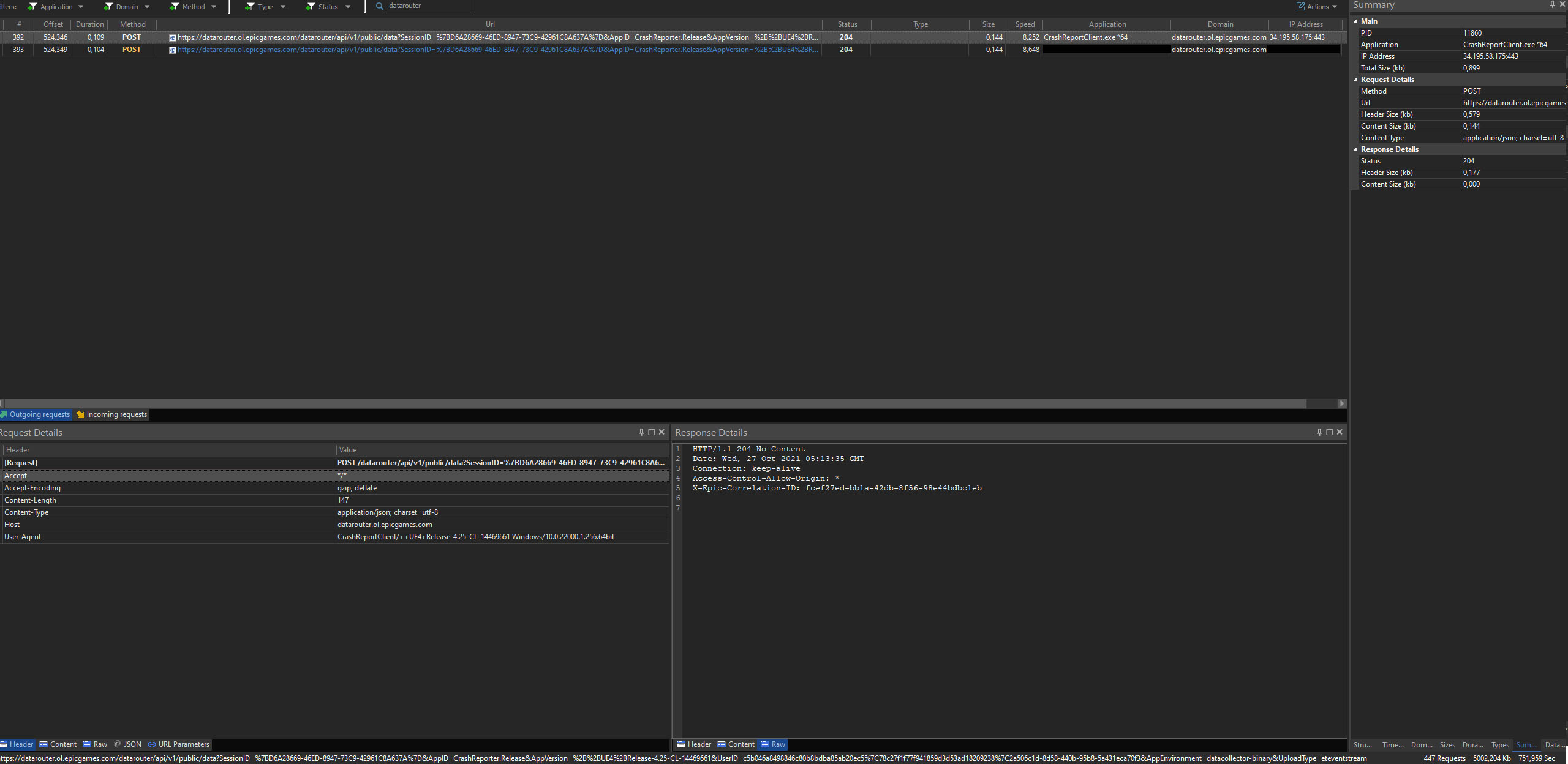 CrashReportClient.exe in Action